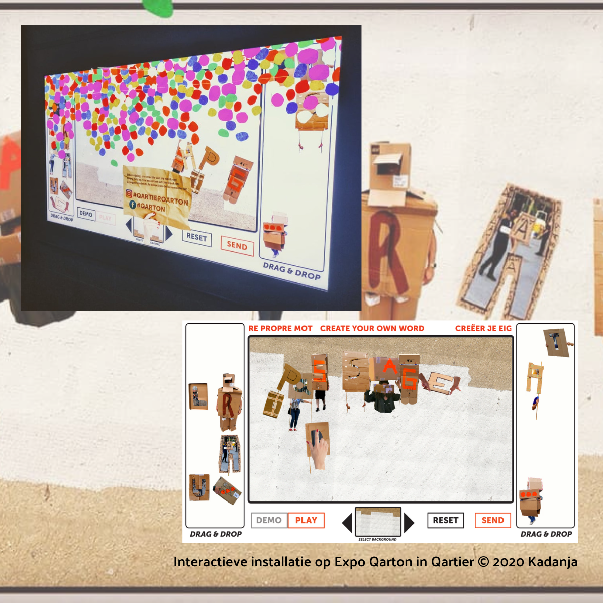 Interactieve collage-game voor Expo Qarton in Qartier
