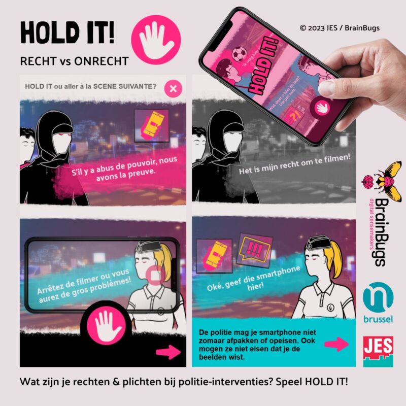 HOLD IT! - serious game - JES vzw
